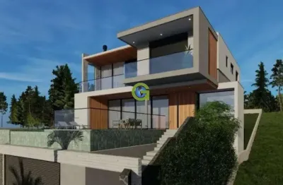 Casa moderna, piscina de borda infinita e 4 quartos em santo amaro da imperatriz