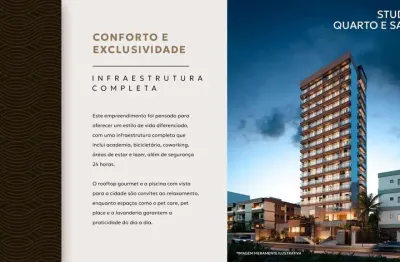 Apartamento para venda em salvador, costa azul, 1 dormitório, 1 banheiro, 1 vaga