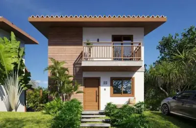 Casa em condomínio para venda em mata de são joão, centro, 2 dormitórios, 2 suítes, 3 banheiros, 2 vagas