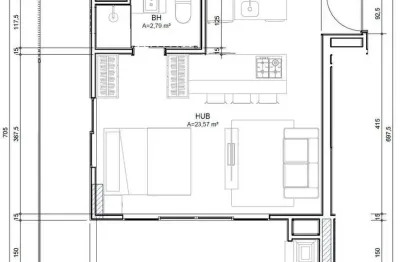 Apartamento com 1 quarto à venda no Centro, Porto Belo 