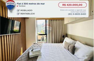 Flat com 1 quarto à venda no Tambaú, João Pessoa 