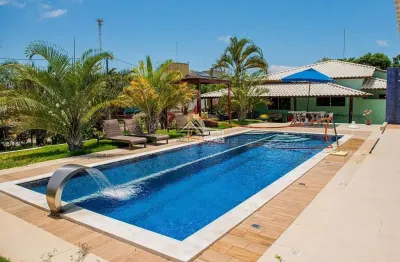 Exclusividade  em barra do jacuípe - linha verde: casa térrea 800m² com marina privada – entrega po