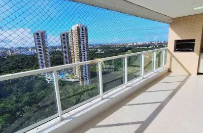 Alugo apartamento com 130m² no greenville patamares: 3 quartos (suíte), varanda gourmet e lazer com