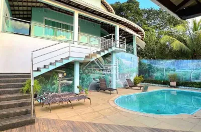 Vendo casa com 400 m² em lauro de freitas – 5 suítes, varanda, quiosque com piscina e área gourmet
