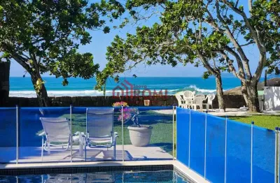 Casa pé na areia em condomínio alto padrão na praia do tenório um ubatuba-sp