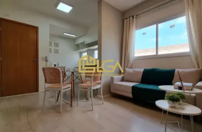 Apartamento decorado no residencial rafaela – 2 dormitórios – estuário