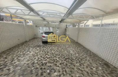 Sobrado 3 dorms, quintal com churrasqueira e 6 vagas – macuco, santos