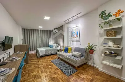 Apartamento studio venda 32m² reformado decorado e mobiliado centro rj