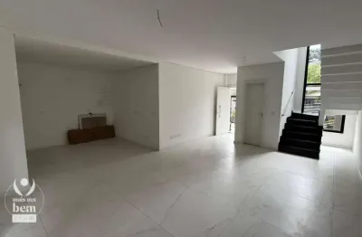 Sobrado triplex com 160 m², terraço com churrasqueira, 3 quartos (1 suíte), à venda por r$ 1.290.000 - são lourenço - curitiba/pr