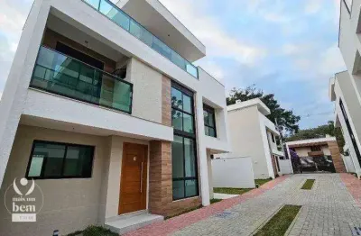 Mega oportunidade! sobrado novo com 125 m², 3 quartos sendo 1 suíte à venda por r$ 1.070.000 - bom retiro - curitiba/pr