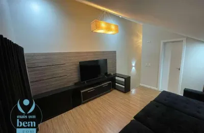 Sobrado mobiliado em condomínio fechado com piscina, 3 quartos e cinema no ático, à venda, 139 m² por r$ 1.290.000 - santa cândida - curitiba/pr