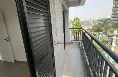 Apartamento com 1 dormitório, com sacada,  para alugar, 36 m² por r$ 2.481/mês - tatuapé - são paulo/sp