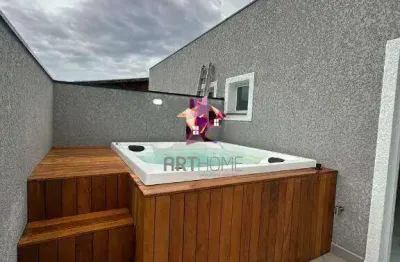 Cobertura com 2 dormitórios à venda, 124 m² por r$ 660.000,00 - vila linda - santo andré/sp