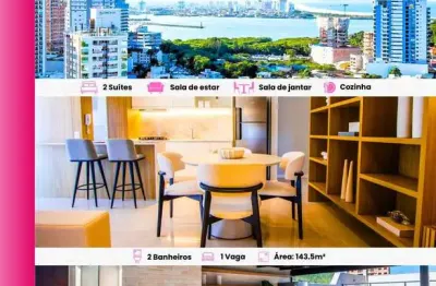 Apartamento padrão com cozinha mobiliada e localização privilegiada