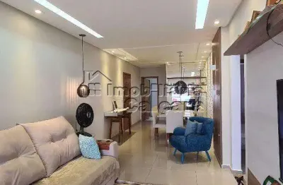 Apartamento para venda em praia grande, caiçara, 3 dormitórios, 3 suítes, 4 banheiros, 2 vagas