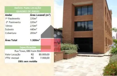 Prédio Inteiro para locação com 1.300mts por R$80.000,00 Próximo das estações de Metrô Eucalipto e