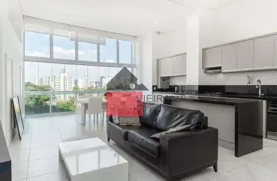 Apartamento Mobiliado com 1 Quarto e 2 banheiros para Alugar, 85 m², Brooklin Paulista, São Paulo,
