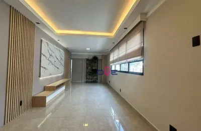 Cobertura tipo penthouse com vista mar,  espaço gourmet , piscina, com 3 dormitórios à venda, 191 m² por r$ 1.802.000 - gonzaga - santos/sp
