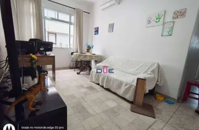 Apartamento com vista mar , 2 dormitórios, 2 banheiros, varanda frente mar na quadra da praia à venda, 77 m² por r$ 573.000,00 aparecida - santos/sp