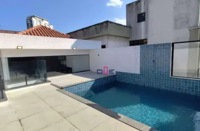 Casa com 4 suítes, 2 vagas paralelas, piscina com deck à venda, 290 m² por r$ 1.940.000 - boqueirão - santos/sp