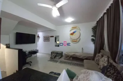 Village triplex com 2 suítes e 2 vagas à venda, 105 m² por r$ 484.000 - macuco - santos/sp