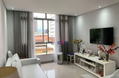Apartamento com 2 dormitórios à venda, 110 m² por r$ 640.000 - gonzaga - santos/sp