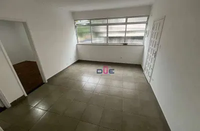 Apartamento com 2 dormitórios em 1 andar de frente com garagem box privativa  à venda, 76 m² por r$ 424.000 - vila matias - santos/sp