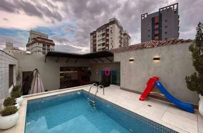 Casa com 3 dormitórios à venda, 170 m² por r$ 1.700.000,00 - embaré - santos/sp