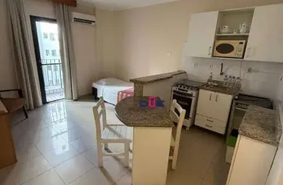 Flat mobiliado à venda no gonzaga – 1 dormitório, 41m², localização privilegiada