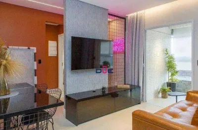 Apartamento com 1 dormitório à venda, 54 m² por r$ 675.000 - boqueirão - santos/sp