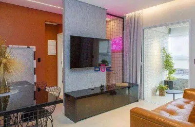 Apartamento com 1 dormitório à venda, 54 m² por r$ 745.000 - boqueirão - santos/sp