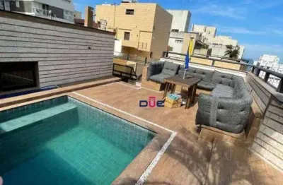 Cobertura com 4 dormitórios, 187 m² - venda por r$ 1.900.000,00 ou aluguel por r$ 19.960,00/mês - aparecida - santos/sp