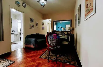 Apartamento com 2 dormitórios à venda, 70 m² por r$ 460.000 - boqueirão - santos/sp