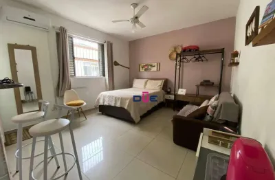 Kitnet à venda, 24 m² por r$ 250.000 - localização previlegiada nojosé menino - santos/sp