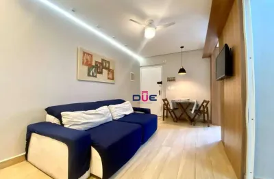 Apartamento com 2 dormitórios à venda, 53 m² por r$ 465.000,00 - josé menino - santos/sp