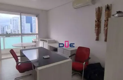 Sala comercial completa com sala de reunião e copa na Vila Rica, Santos