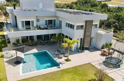 Casa com 7 dormitórios à venda, 608 m² - alphaville jundiaí 1 - chácara terra nova - jundiaí/sp