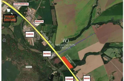 Área à venda, 87805 m² por r$ 36.702.490,00 - cará-cará - ponta grossa/pr