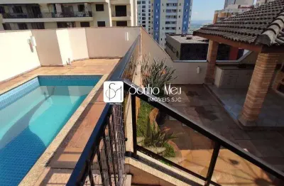 Cobertura plana 262m² à venda ou locação no jardim aquarius – sjc