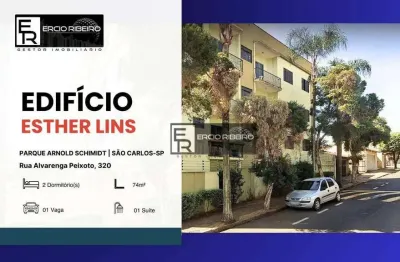Apartamento com 2 dormitórios à venda, 74 m² por r$ 280.000,00 - parque arnold schimidt - são carlos/sp