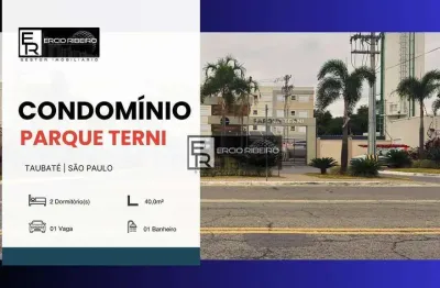 Apartamento com 2 dormitórios à venda, 41 m² por r$ 220.000,00 - piracangaguá - taubaté/sp