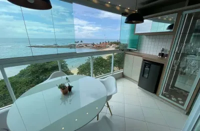 Apartamento 3 quartos, sendo 2 suítes à venda de frente para mar praia das castanheiras, centro, guarapari - es.