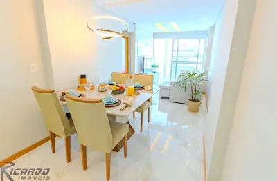 Apartamento alto padrão 3 quartos a venda praia do morro guarapari e.s mobiliado , lazer na cobertura completa.