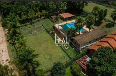 Chácara com 4 dormitórios à venda, 5000 m² por r$ 3.400.000,00 - recanto dos palmares - atibaia/sp