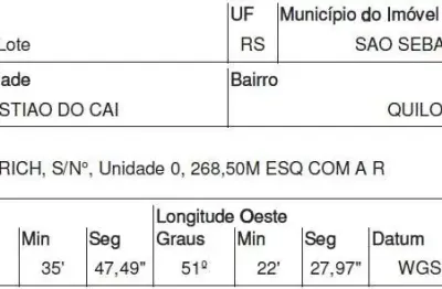 Oportunidade única em sao sebastiao do cai - rs | tipo: terreno | negociação: venda online  | situação: imóvel