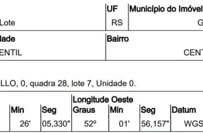 Oportunidade única em gentil - rs | tipo: terreno | negociação: licitação aberta  | situação: imóvel