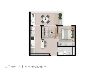 Apartamento com 1 quarto à venda na Rodovia Presidente Dutra, Jardim Aquárius, São José dos Campos