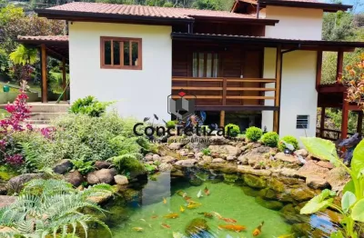 Chácara à venda em domingos martins-es: 4 quartos, 2 suítes, 2 salas, 3 banheiros, 4 vagas de garagem, 170m²