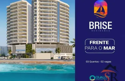 Lançamento frente para o mar 3 quartos (1 e 2 suítes) brise praia da cerca, guarapari/es