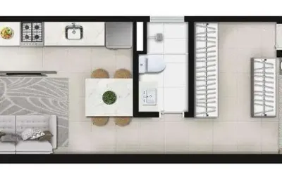 Apartamento com 1 quarto à venda na Vila Valparaíso, Santo André 